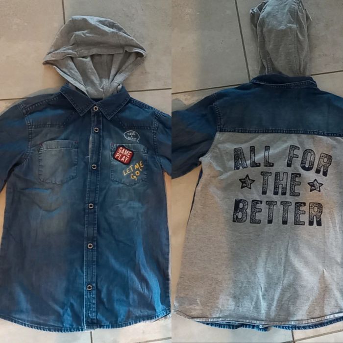 Chemise en jean effet sweat