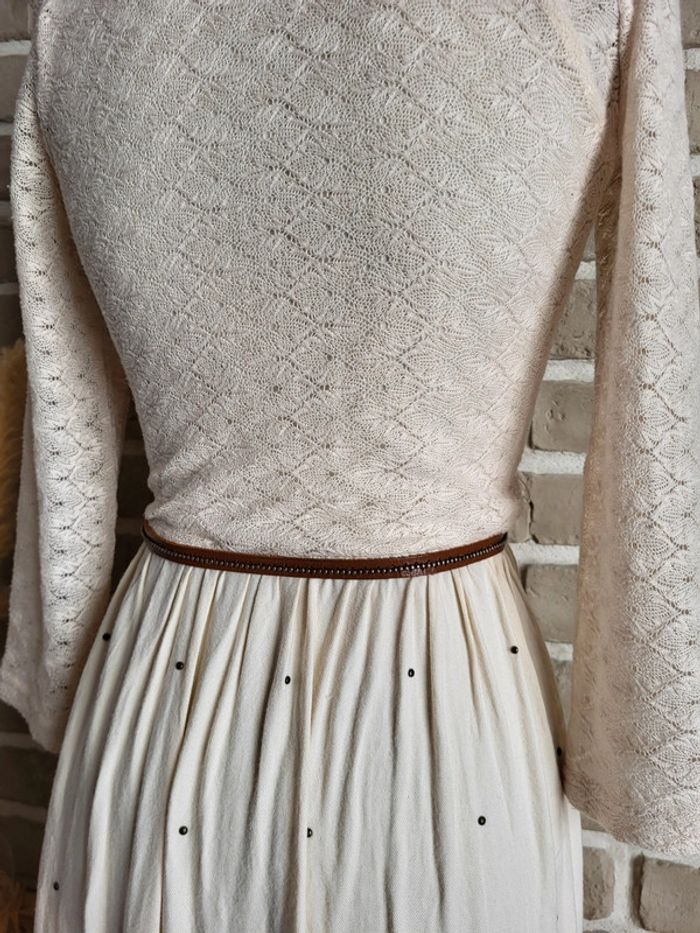 Robe bohème haut en dentelle avec ceinture - photo numéro 10