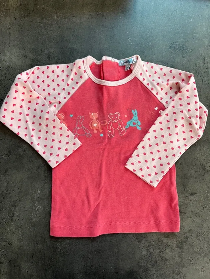 Haut pyjama rose 36 mois fille Ptit Béguin - photo numéro 2