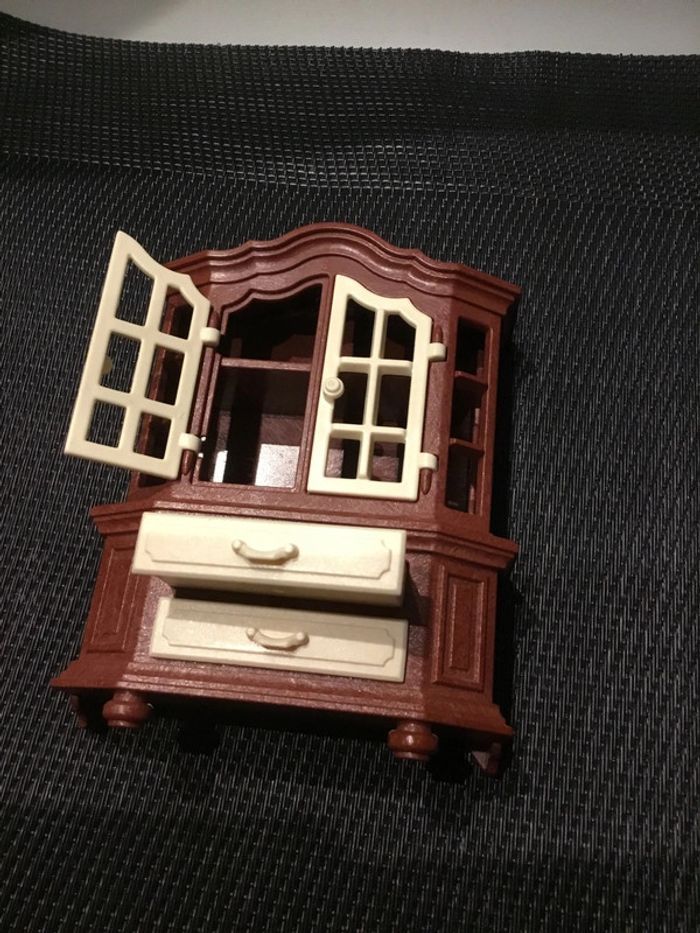 Playmobil buffet vaisselier marron salon 5327 maison traditionnelle 1900 belle époque - photo numéro 6