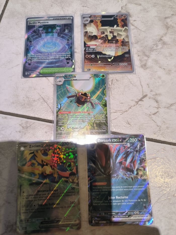 Lot de 5 cartes pokémon