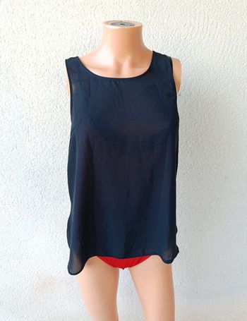 Débardeur noir transparent 34