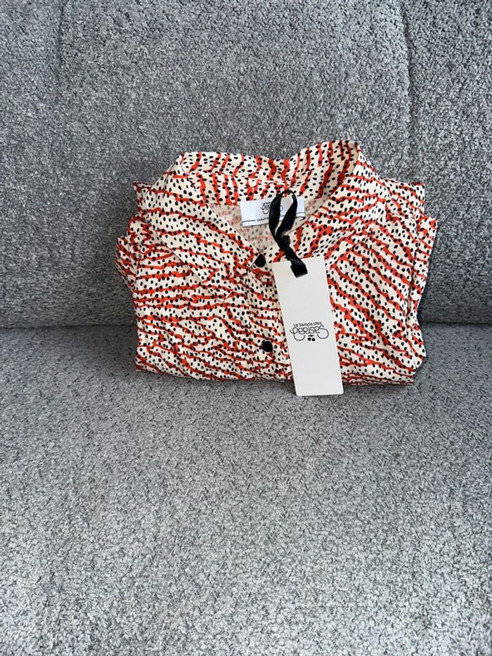 Combi short à motifs orange et noir Le Temps des Cerises - photo numéro 6