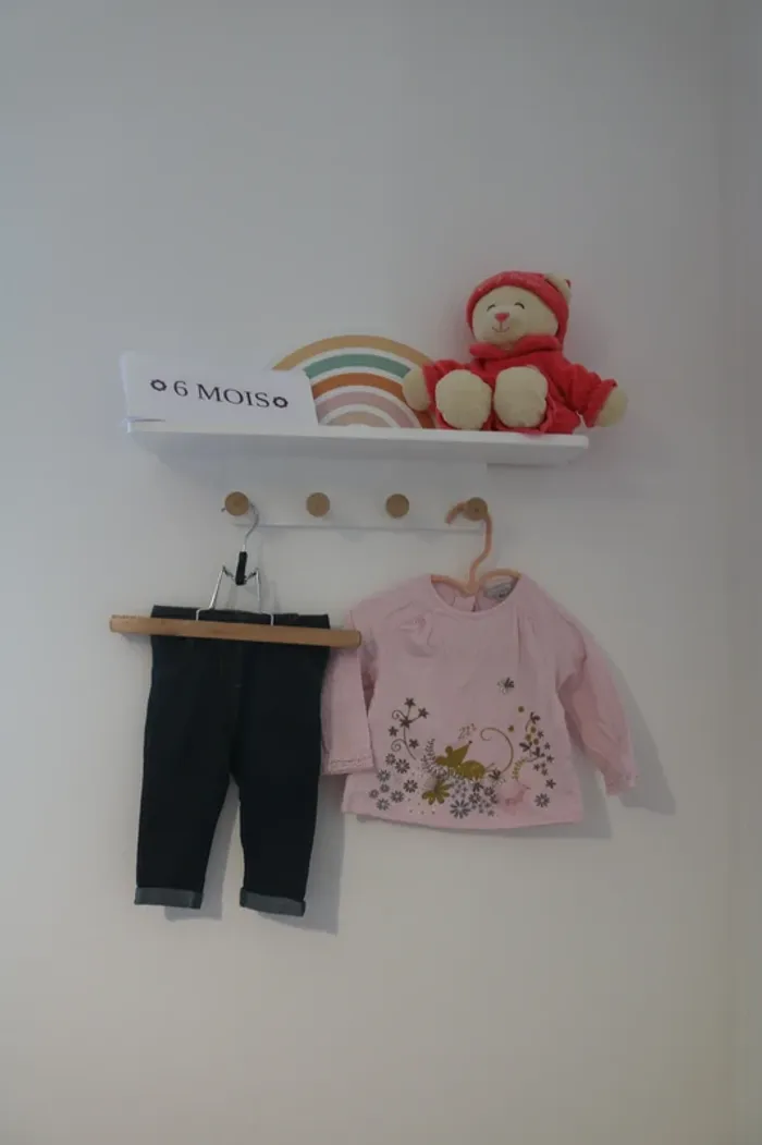 Ensemble haut Grain de blé et pantalon Kiabi 6 mois