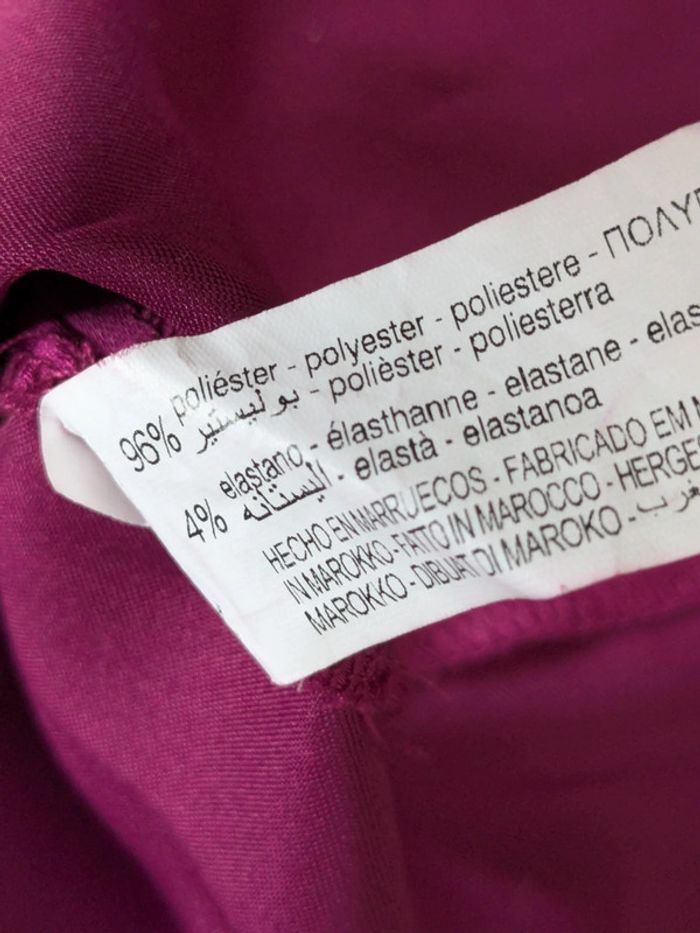 Robe satiné violet asymétrique T40 : Zara - photo numéro 8