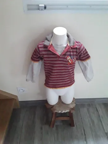 Polo manches longues Tigrou 116 cm