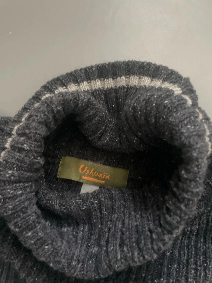 Pull vintage à col roulé en laine, taille L - photo numéro 4