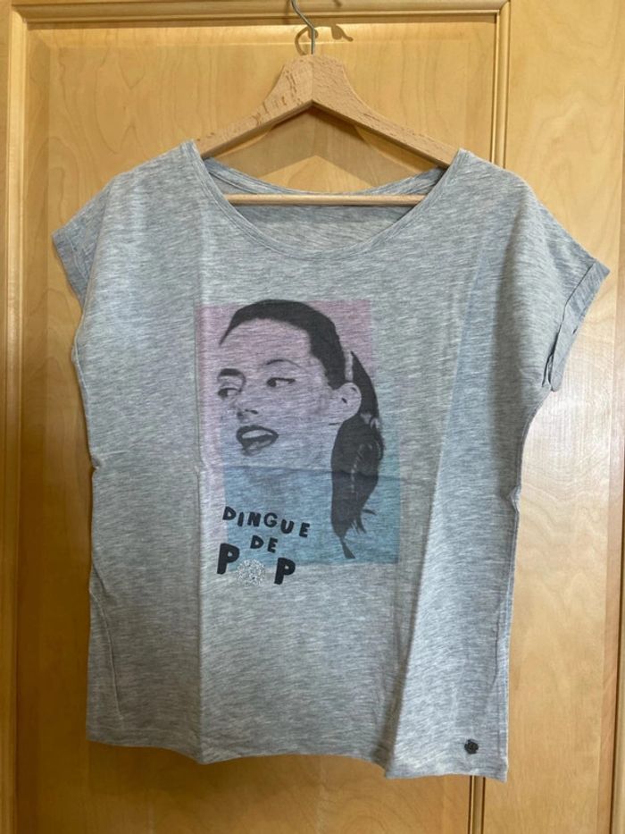 Teeshirt imprimé dingue de pop DDP gris