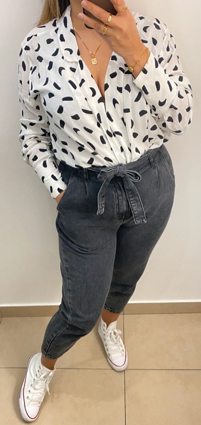 Superbe Blouse Croisé Style Cache Coeur Imprimée Taille 40-42 - photo numéro 5