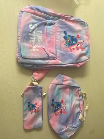 Cartable stitch sac à dos et sac de sport + trousse neuf
