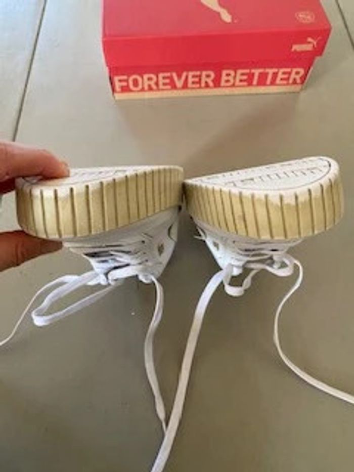 Puma Carina blanche et amande / crème taille 39 - photo numéro 13