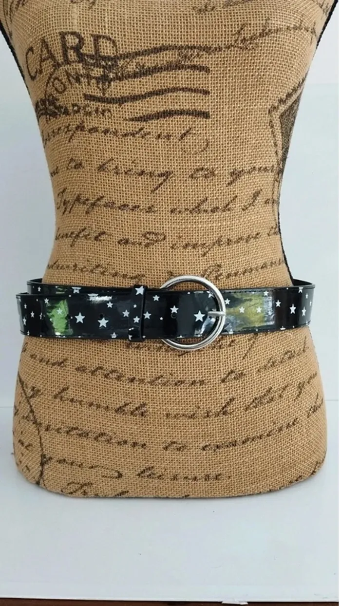 Ceinture noire étoiles blanche 90 cm - photo numéro 2