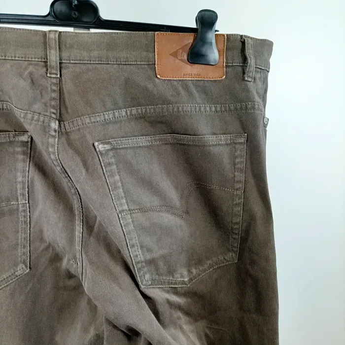 Pantalon droit kaki/ gris en toile Lee Cooper en coton élasthanne T40 taille 52 A1450 - photo numéro 8