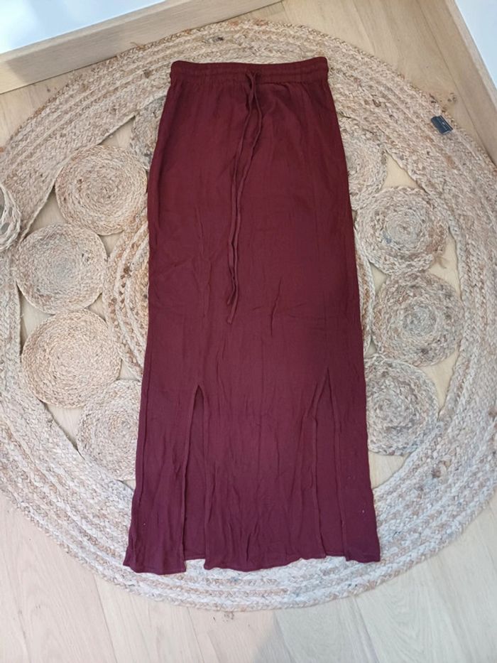 Jupe longue fluide bordeaux Aeropostale taille M 38 - photo numéro 7