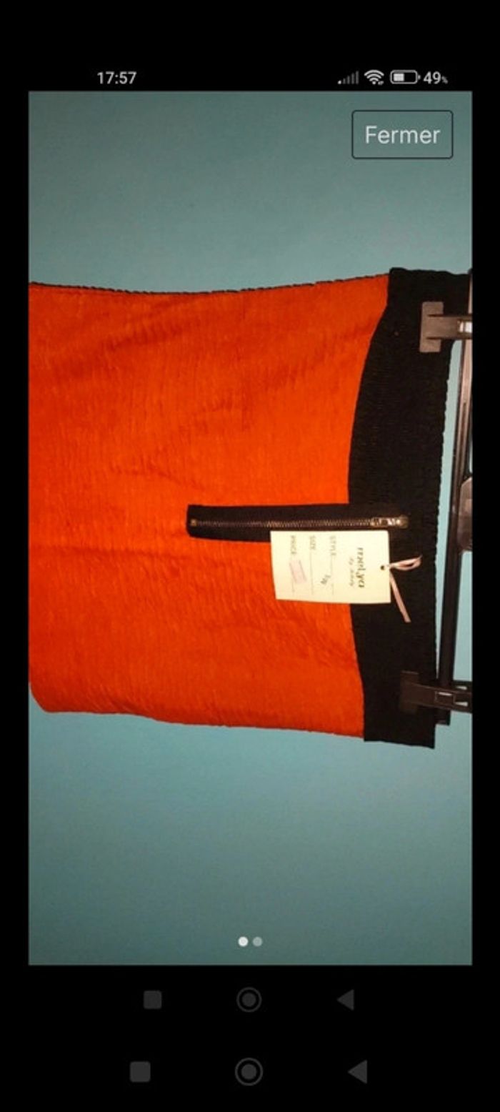 Mini jupe orange