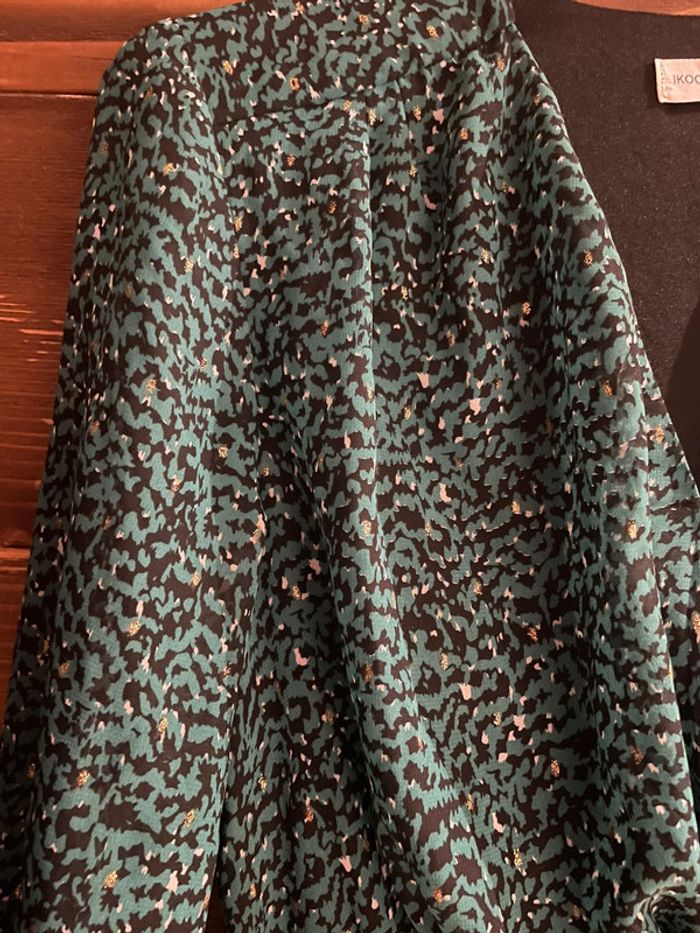Robe longue à motif vert et noir - photo numéro 3
