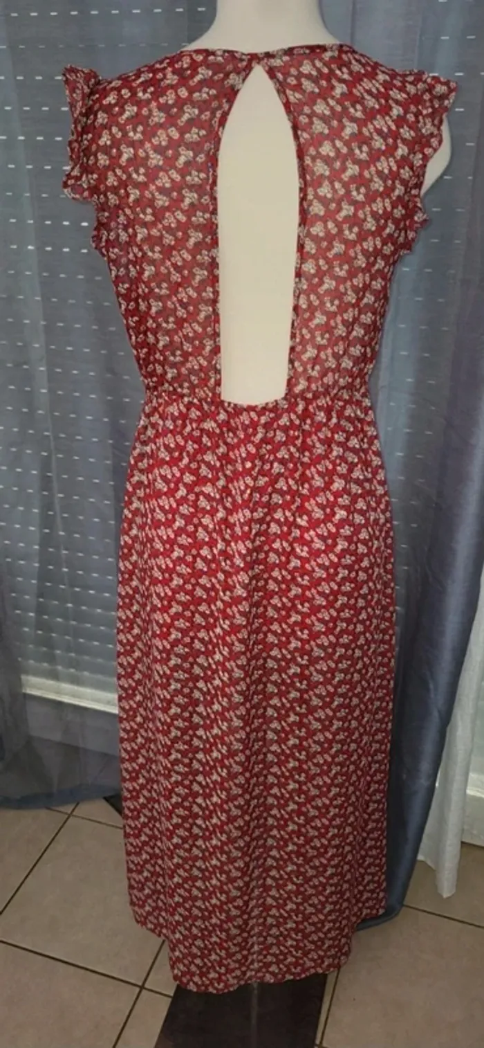 Robe fleurie longue fendue S - photo numéro 3