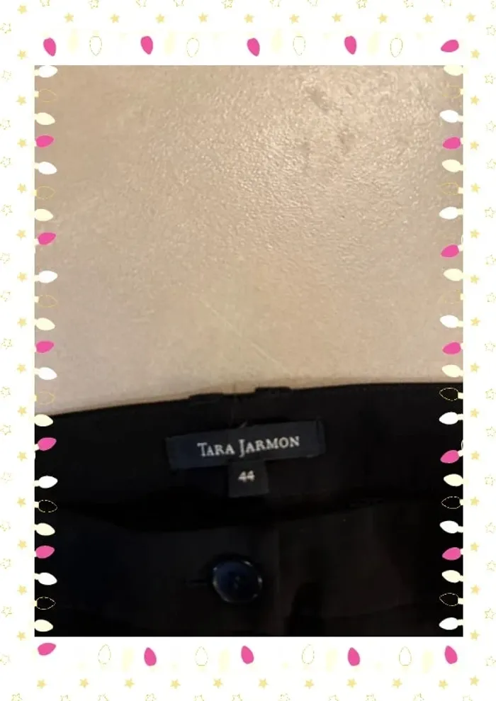 Pantalon 3/4 femme noir comme neuf mis une fois tara jarmon taille 44 - photo numéro 5