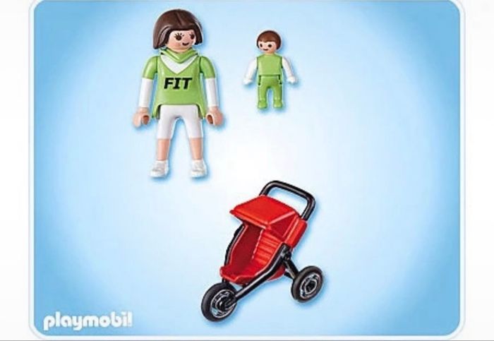 Lot Playmobil Maman avec bébé et poussette n°4697 - photo numéro 5