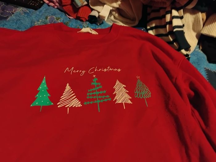 Sweat rouge Noël taille XL - photo numéro 2
