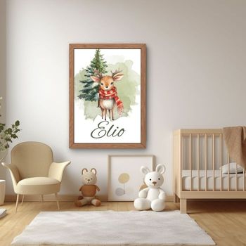 affiche  prénom personnalisé noël