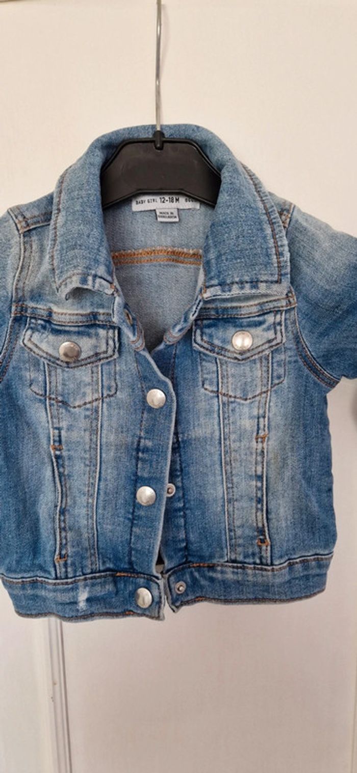 Veste en jeans fille 12/18 mois - photo numéro 2