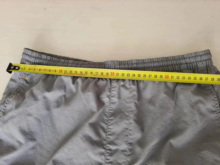 Caleçon short de bain Speedo, taille S, olive/vert foncé avec déco orange et blanc, piscine, bermuda - photo numéro 5