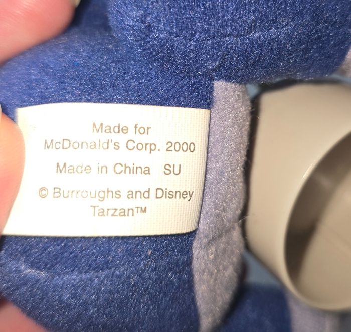 Petite peluche mc donalds happy meal tarzan disney vintage 2000 - photo numéro 2