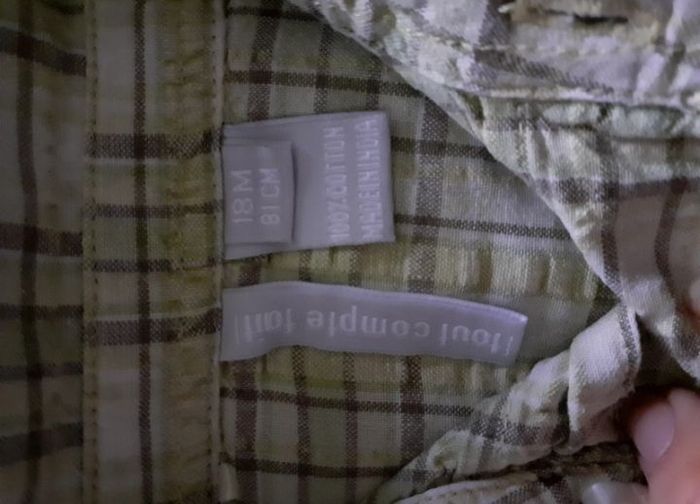 Chemise garçon longues manches 18 mois toutes saisons - photo numéro 3