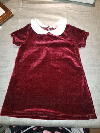 Robe velours bordeau