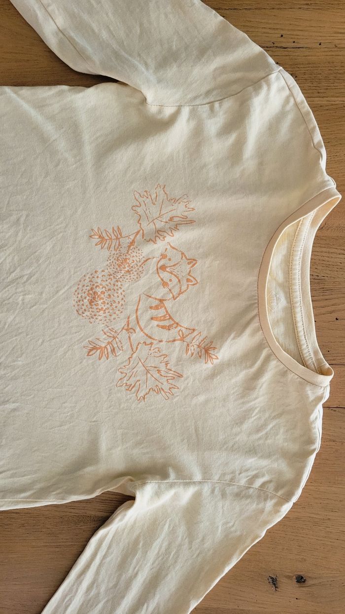 Teeshirt à manches longues jaune moutarde 9-10 ans - photo numéro 3