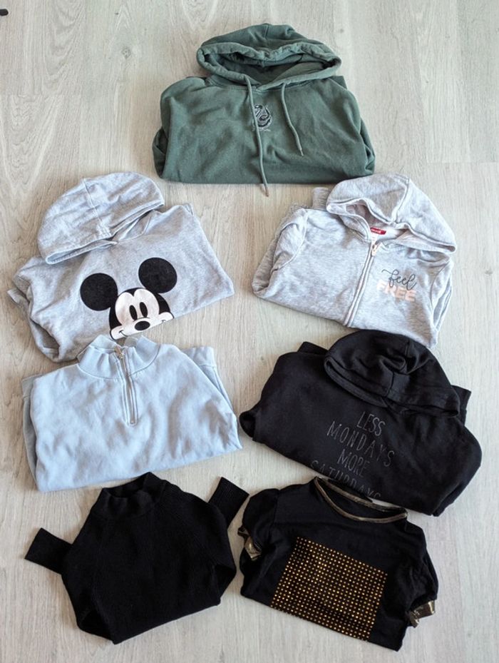 Lot de 7 pulls pour une fille de 9-10 ans