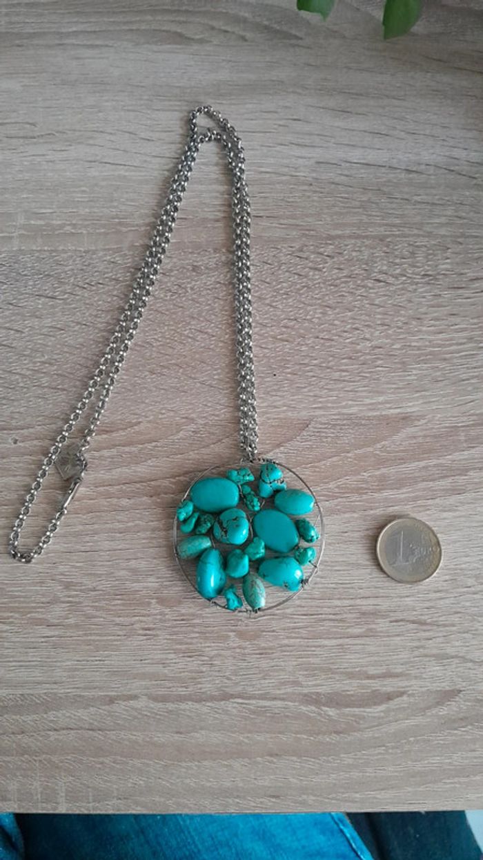 Sublime collier pendentif pierres