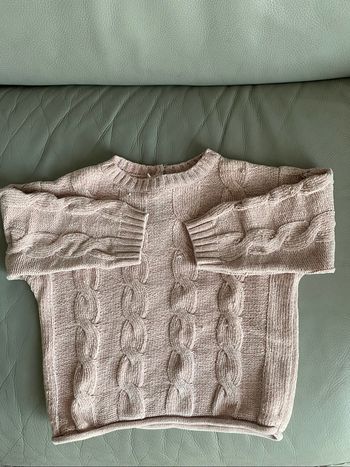 Pull rose torsadé