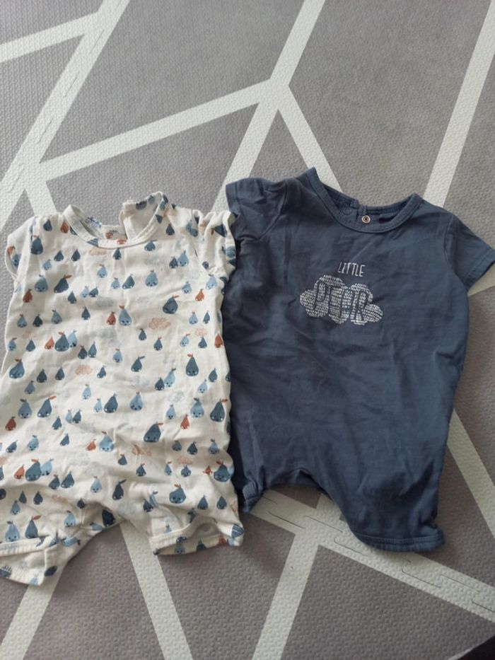 Lot de grenouillère vert baudet