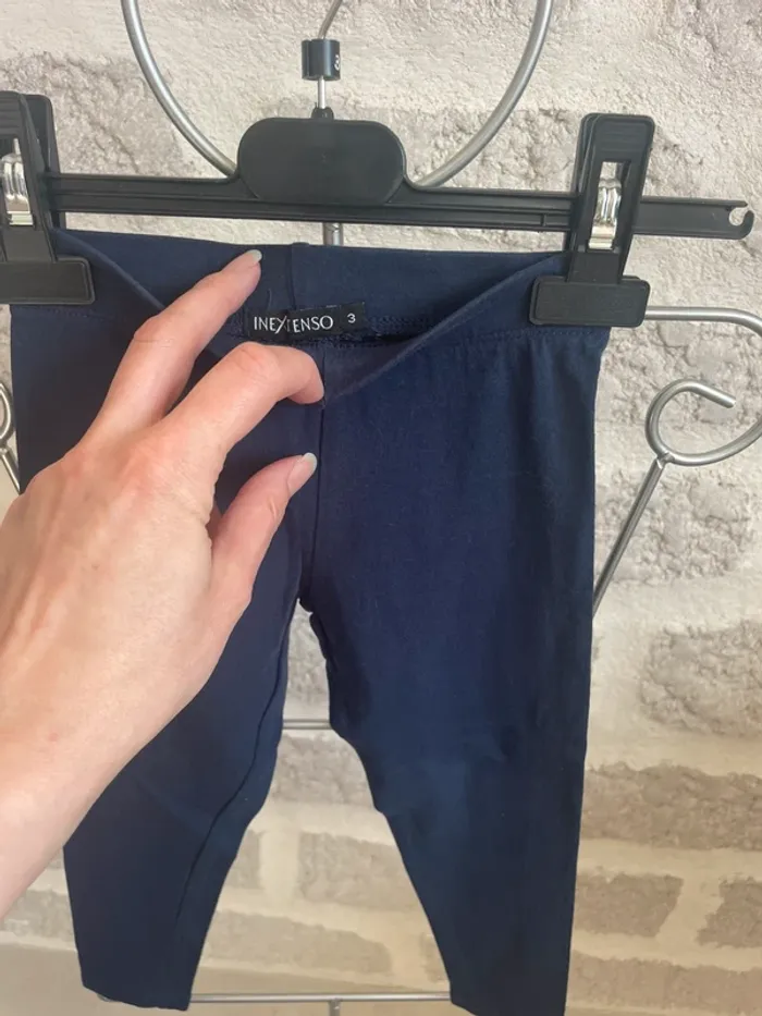 Pantalon leegings fille 3 ans Marine - photo numéro 2