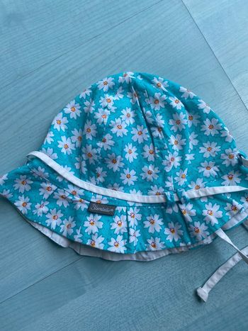 Chapeau fille turquoise fleurie sterntaler 9-12mois 47cm