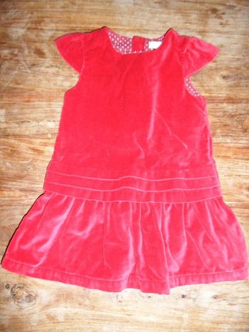Robe hiver en velours, OBAIBI, taille 18 mois