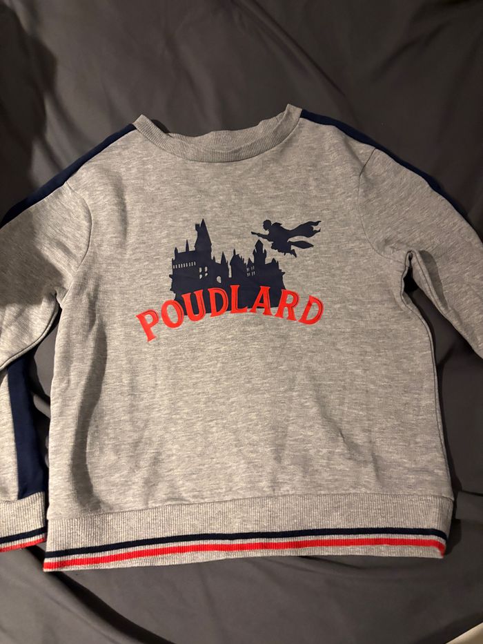 Sweat gris col rond poudlard 8 ans - photo numéro 2