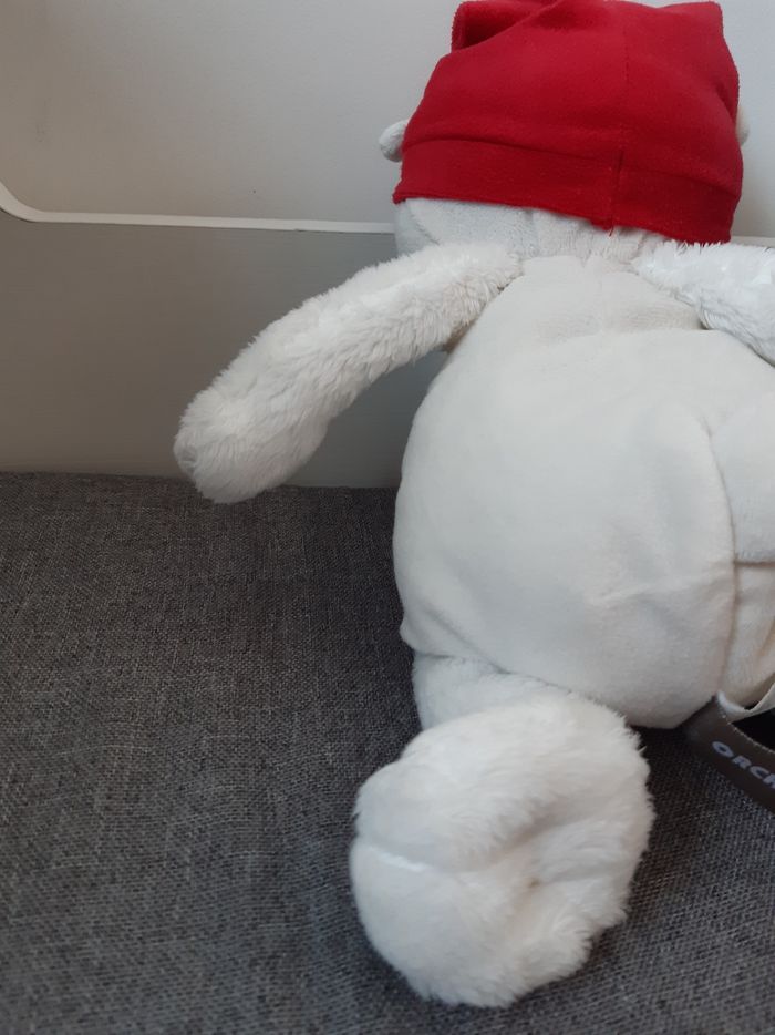 Peluche / Doudou Orchestra Ours / Ourson blanc Noël - photo numéro 7