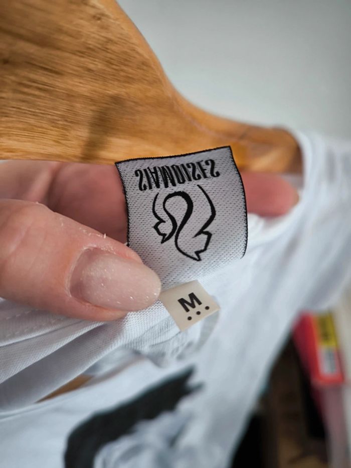 T shirt blanc imprimé taille M 38 siamoises neuf - photo numéro 6