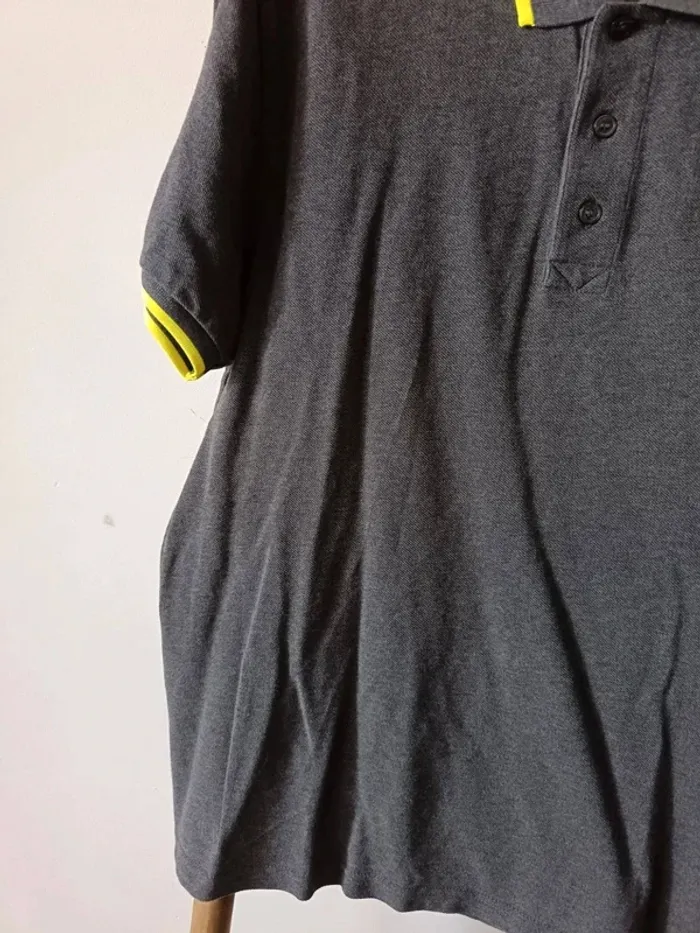 Polo gris et jaune fluo Kenzo - photo numéro 4