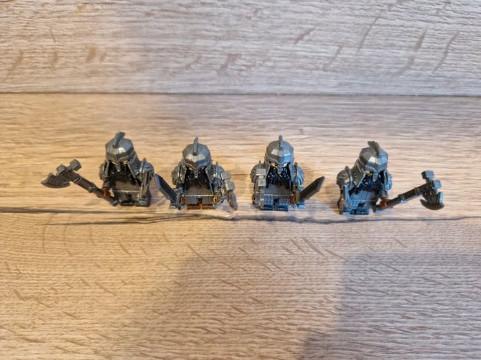 Figurines type lego 4 Guerriers Nains seigneur des anneaux - photo numéro 6