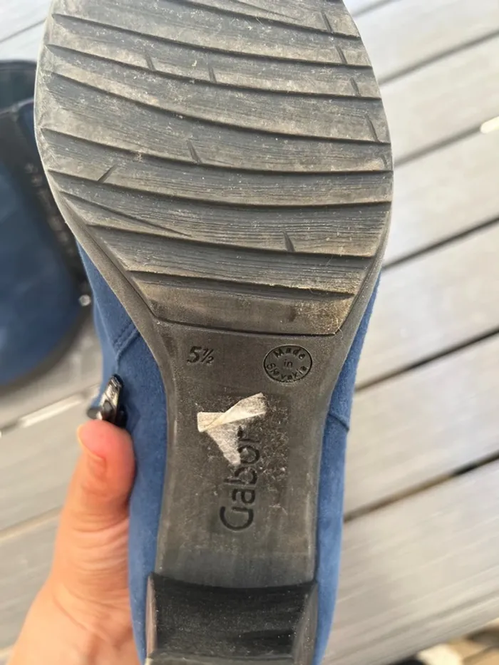 Bottines en nubuck bleu 39 - photo numéro 6