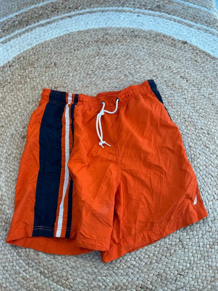 Short de Bain Nautica Orange Homme M | Très Bon État | Style Classique | BS1990