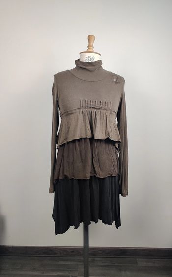 Robe à volants marron Cop Copine 40