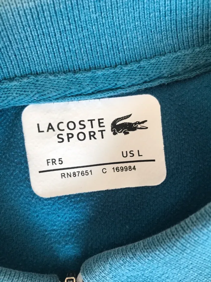 Sweat-shirt polo lacoste sport L - photo numéro 7