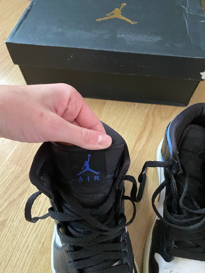 Nike air Jordan 1 mid White/ racer blue black - photo numéro 6