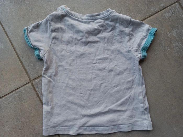 Tee-shirt manches courtes blanc Obaibi 12 mois - photo numéro 2