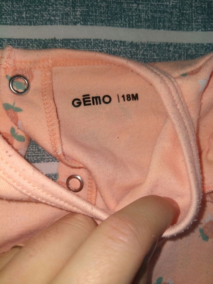 Pyjama léger rose orangé taille 18 mois Gémo - photo numéro 2